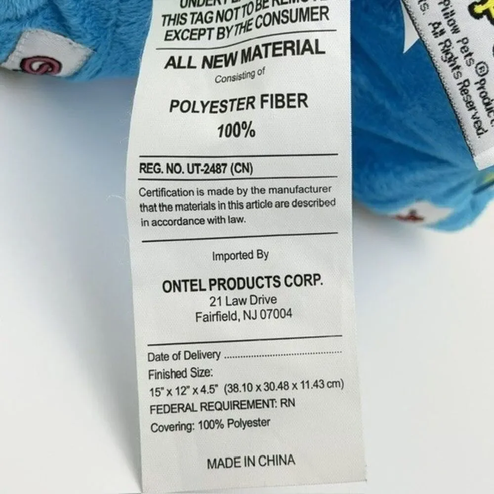 Pillow Pets Glow Pet Light Up Rainbow Tie Dye Bear 2013 Nite Lite Tested Working
